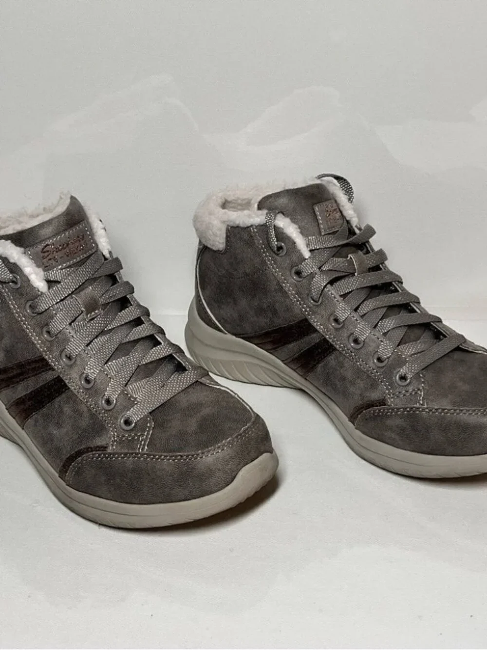 Skechers Ultra Flex Metallic Overlay Sneaker Boots